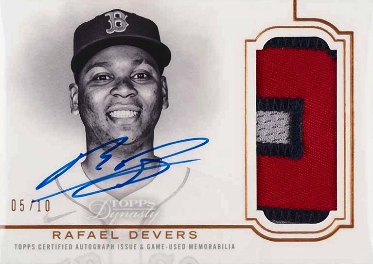 2020 Topps Dynasty Autographed Patch Rafael Devers #RD1 Baseball Card