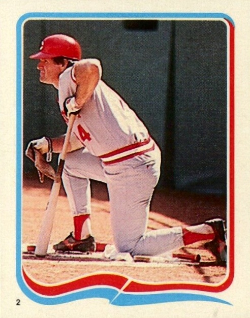 1985 Fleer Star Stickers Pete Rose #2 Baseball Card