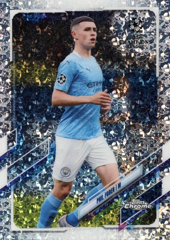 2020 Topps Chrome UEFA Champions League Phil Foden #34 Soccer Card
