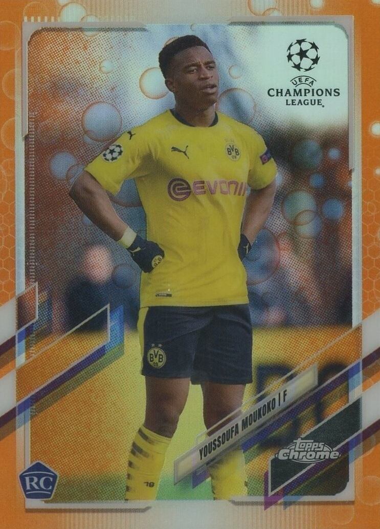2020 Topps Chrome UEFA Champions League Youssoufa Moukoko #55 Soccer Card