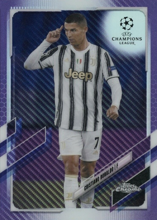 2020 Topps Chrome UEFA Champions League Cristiano Ronaldo #100 Soccer Card