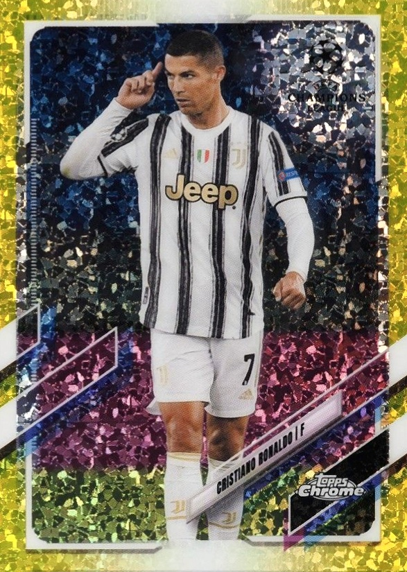 2020 Topps Chrome UEFA Champions League Cristiano Ronaldo #100 Soccer Card