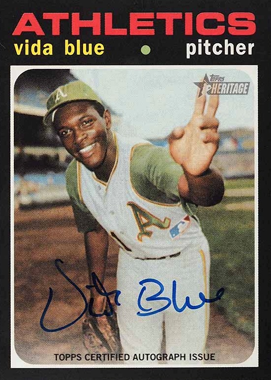 2020 Topps Heritage Real One Autograph Vida Blue #VB Baseball Card