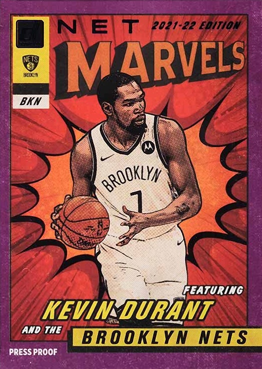 2021 Panini Donruss Net Marvels Kevin Durant #8 Basketball Card