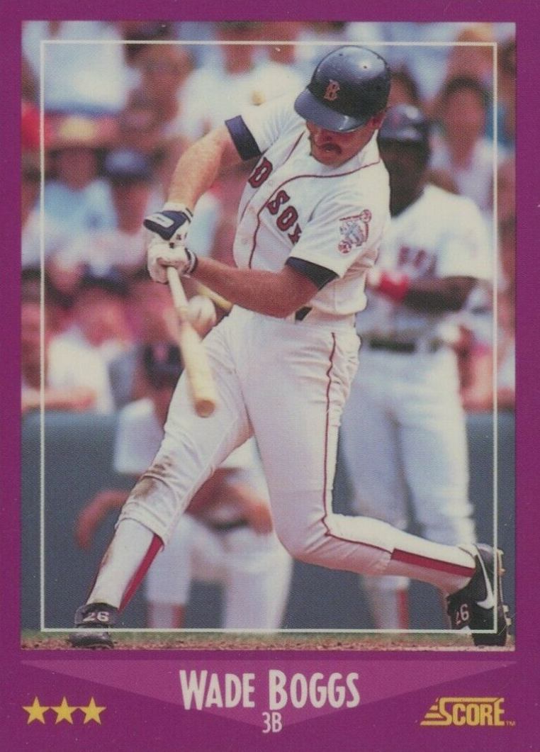 1988 Score Glossy Wade Boggs #2 Baseball Card