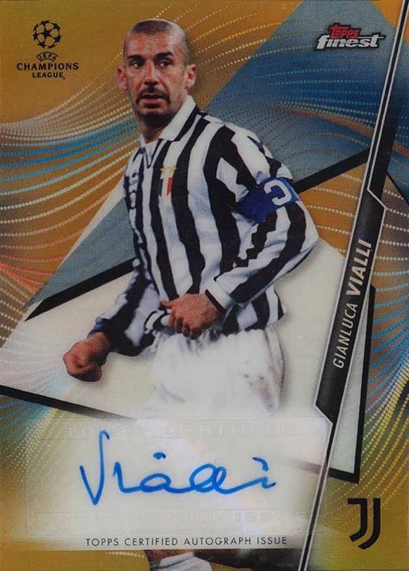 2020 Topps Finest UEFA Champions League Autographs Gianluca Vialli #GV Soccer Card