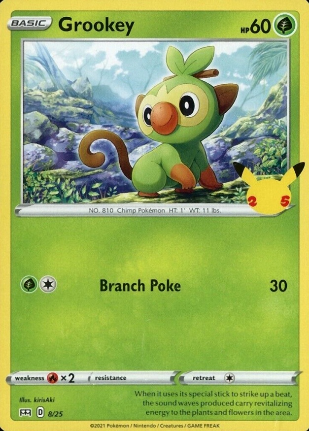 2021 Pokemon Mcdonald's Collection Grookey #8 TCG Card