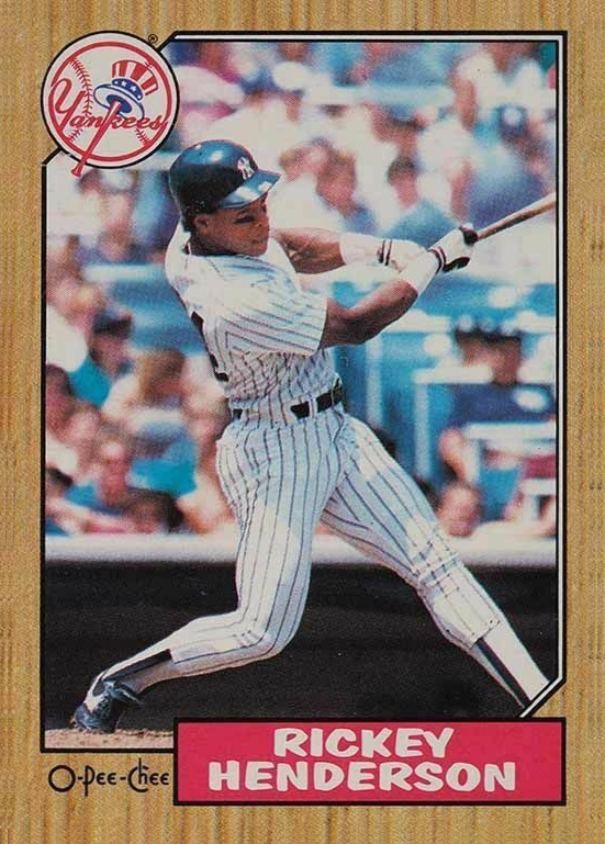 1987 O-Pee-Chee Rickey Henderson #7 Baseball Card