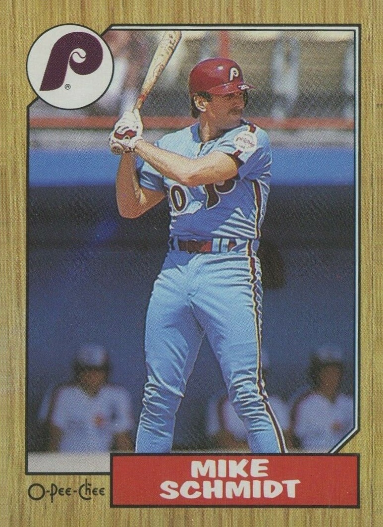 1987 O-Pee-Chee Mike Schmidt #396 Baseball Card