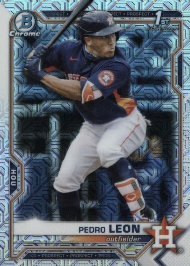 2021 Bowman Chrome Mega Box Pedro Leon #189 Baseball Card