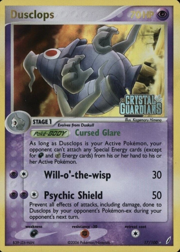 2006 Pokemon EX Crystal Guardians Dusclops-Reverse Foil #17 TCG Card