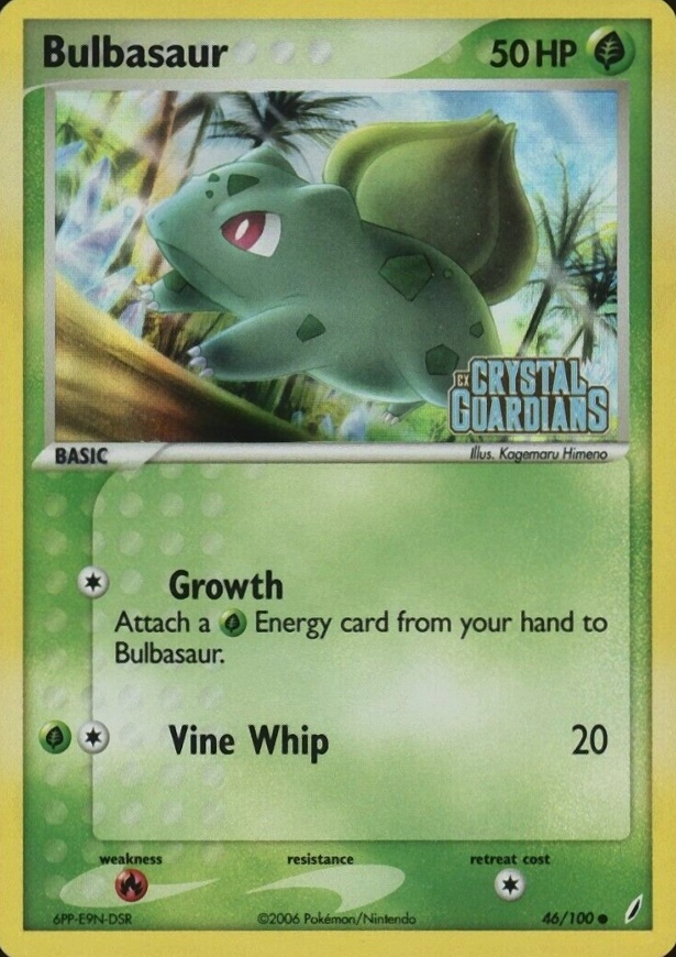 2006 Pokemon EX Crystal Guardians Bulbasaur-Reverse Foil #46 TCG Card