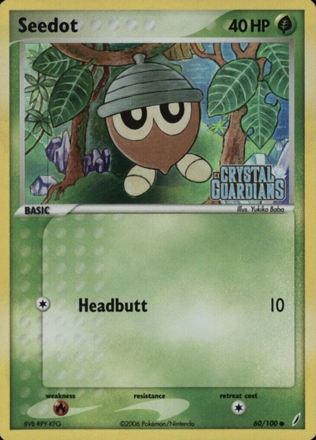2006 Pokemon EX Crystal Guardians Seedot-Reverse Foil #60 TCG Card