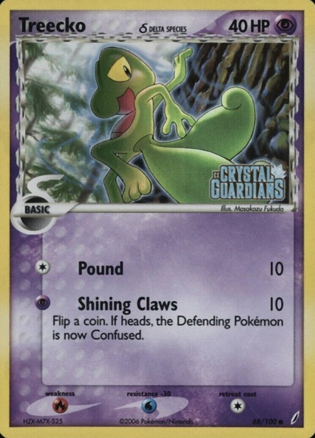 2006 Pokemon EX Crystal Guardians Treecko-Reverse Foil #68 TCG Card