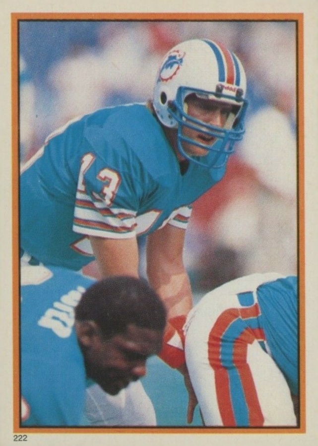 1984 Topps Stickers Dan Marino #222 Football Card