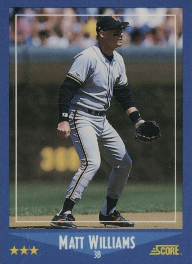 1988 Score Glossy Matt Williams #118 Baseball Card