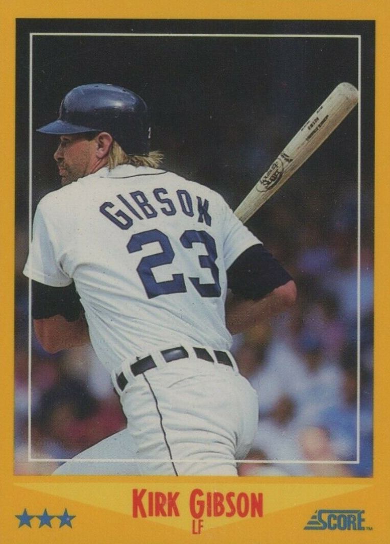1988 Score Glossy Kirk Gibson #525 Baseball Card