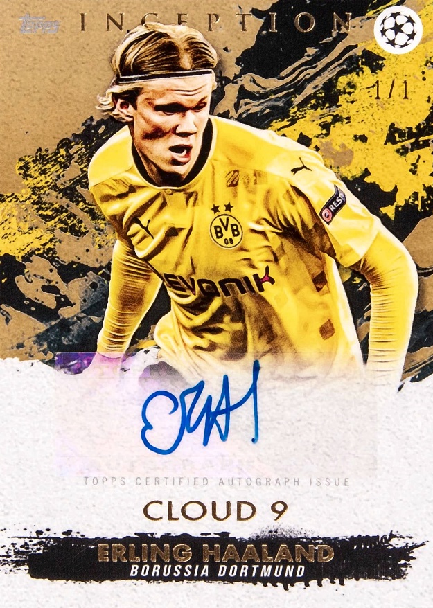 2020 Topps Inception UEFA Champions League Erling Haaland # Soccer Card