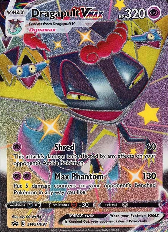 2021 Pokemon Sword & Shield Black Star Promo Full Art/Dragapult Vmax #097 TCG Card