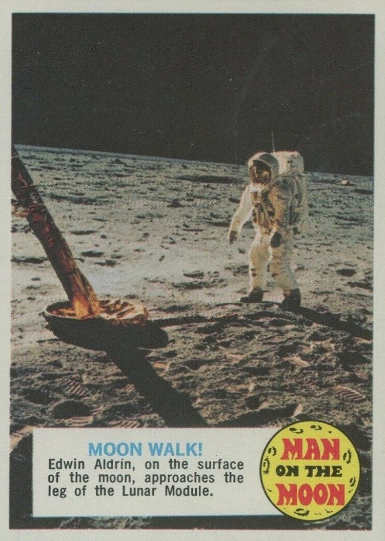 1970 Man on the Moon RE-Issue Moon Walk! #88 Non-Sports Card