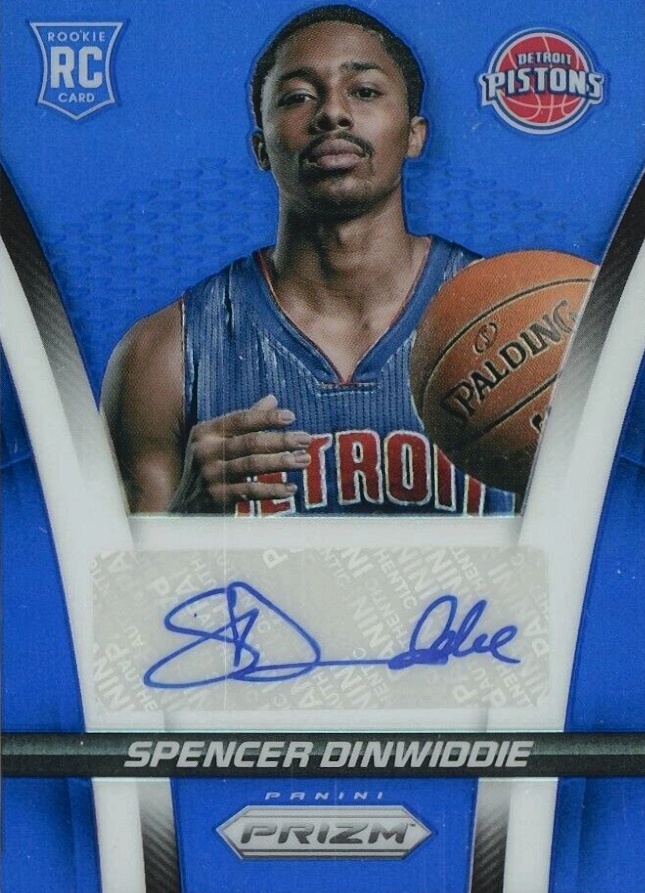 2014 Panini Prizm Rookie Autographs Spencer Dinwiddie #24 Basketball Card