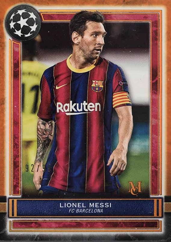 2020 Topps Museum Collection UCL Lionel Messi #50 Soccer Card