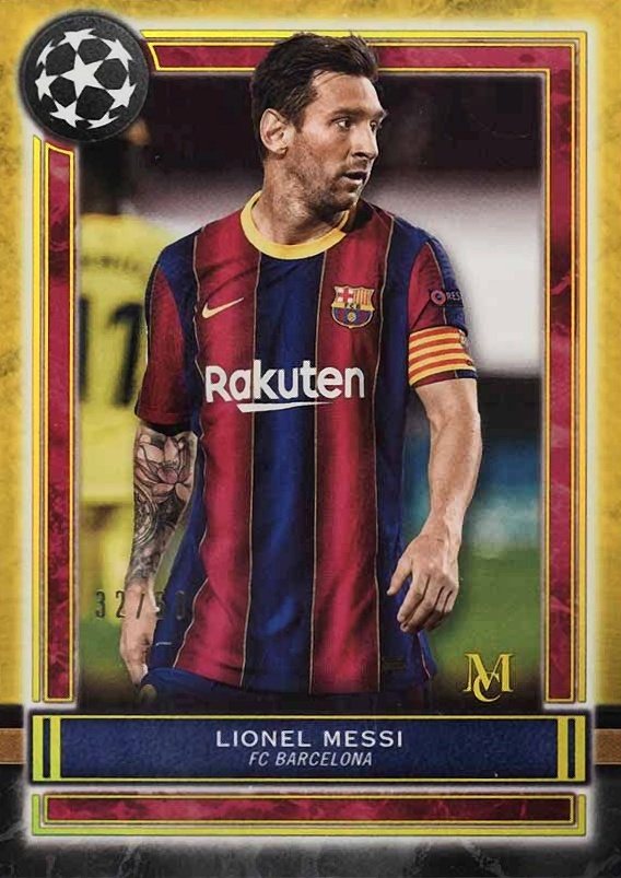 2020 Topps Museum Collection UCL Lionel Messi #50 Soccer Card