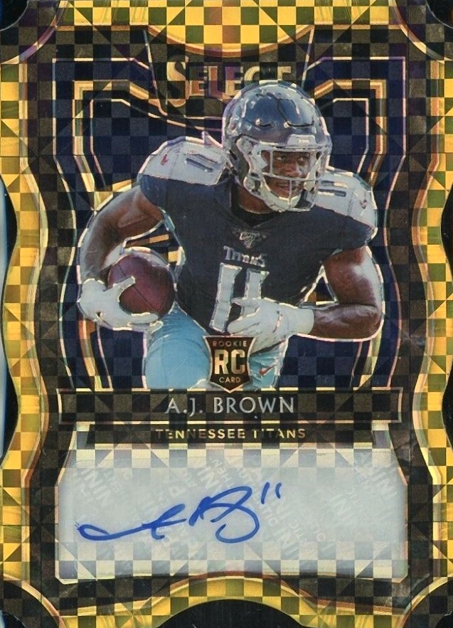 2019 Panini Select Rookie Signatures Prizm A.J. Brown #RS10 Football Card
