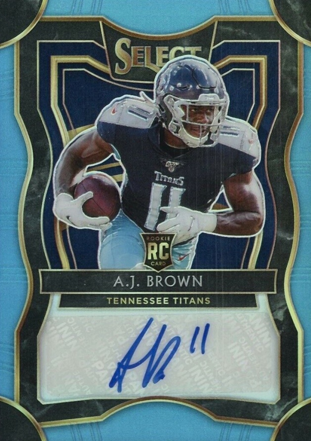 2019 Panini Select Rookie Signatures Prizm A.J. Brown #RS10 Football Card