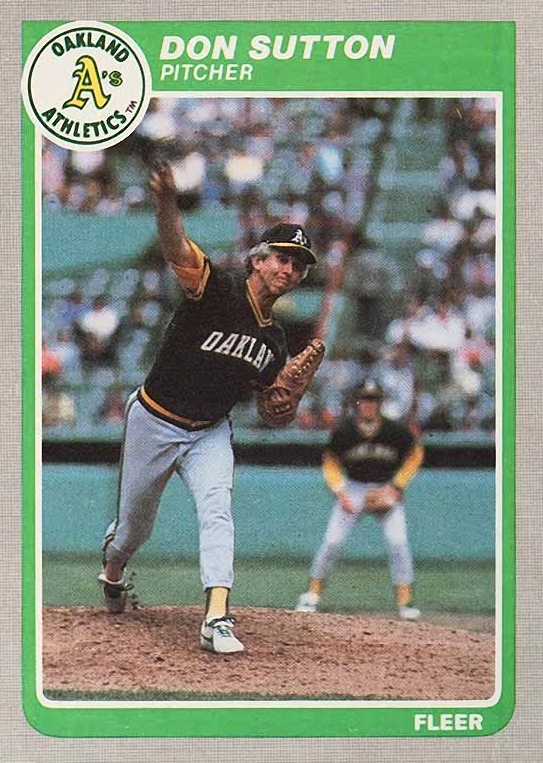 1985 Fleer Update Don Sutton #U-115 Baseball Card