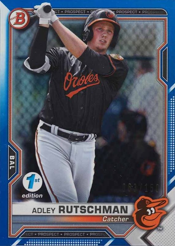 2021 Bowman 1st Edition Adley Rutschman #BFE121 Baseball Card