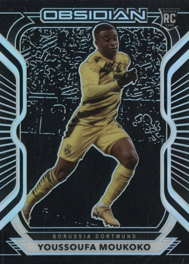 2020 Panini Obsidian Youssoufa Moukoko #33 Soccer Card