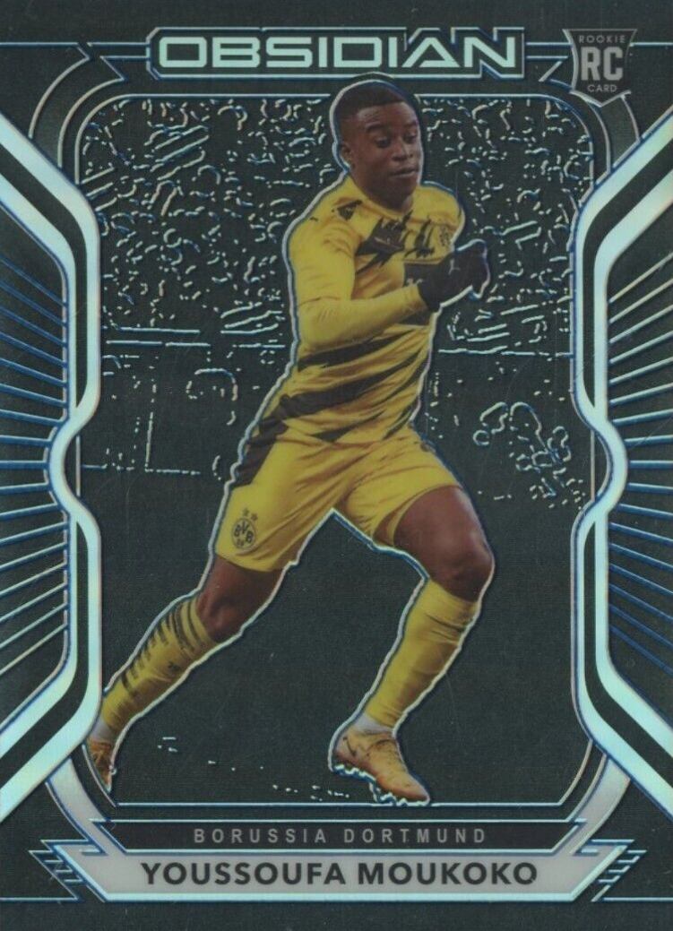 2020 Panini Obsidian Youssoufa Moukoko #33 Soccer Card