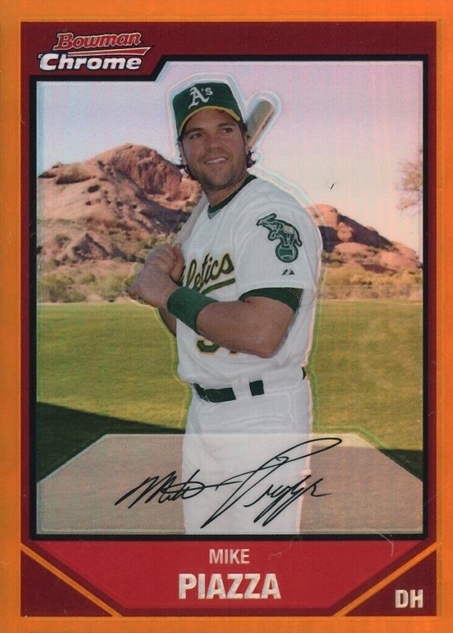 2007 Bowman Chrome Mike Piazza #120 Baseball Card