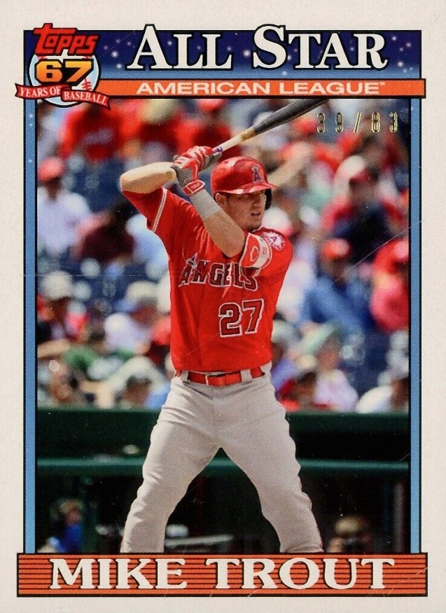 2019 Topps Transcendent VIP Party Mike Trout Through the Years Mike Trout #91AS Baseball Card