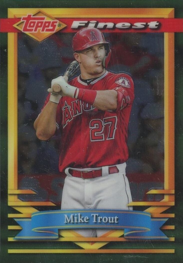 2021 Topps Finest Flashbacks Mike Trout #36 Baseball Card