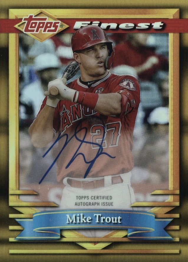 2021 Topps Finest Flashbacks Finest Autograph Mike Trout #MT Baseball Card