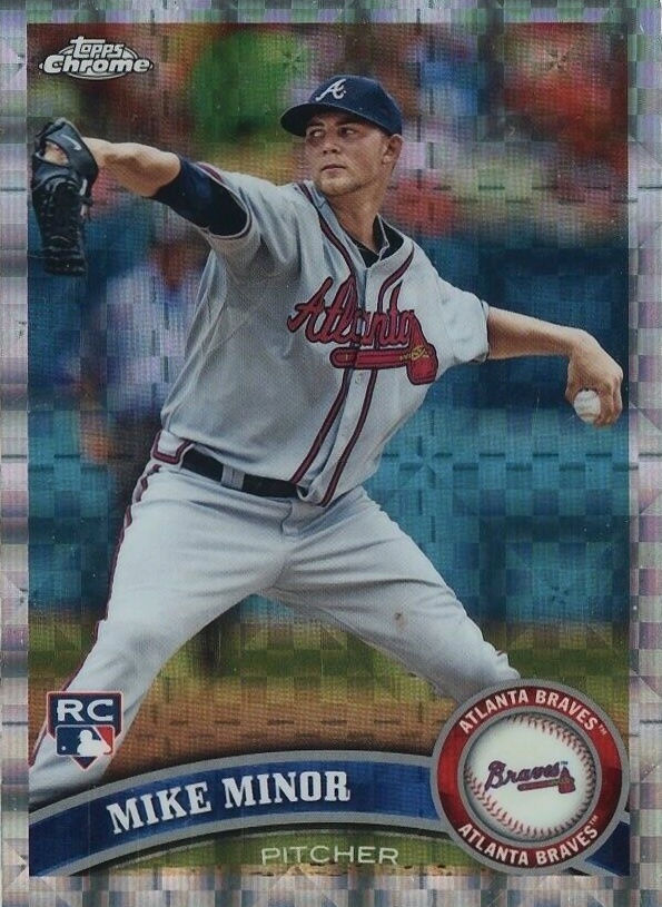 2011 Topps Chrome Mike Minor #217 Baseball Card