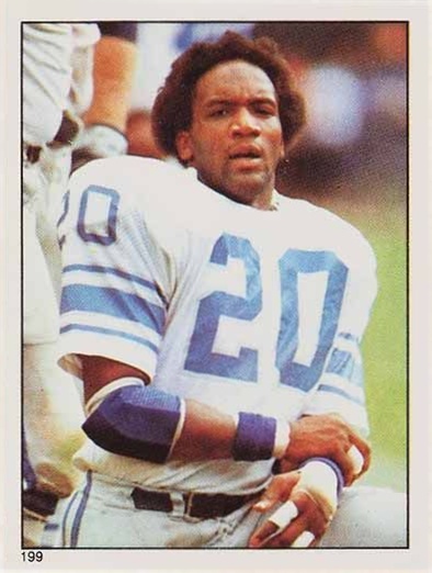 1981 Topps Stickers Billy Sims #199 Football Card
