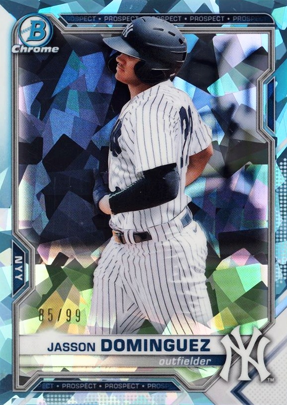 2021 Bowman Sapphire Edition Chrome Prospects Jasson Dominguez #BCP13 Baseball Card
