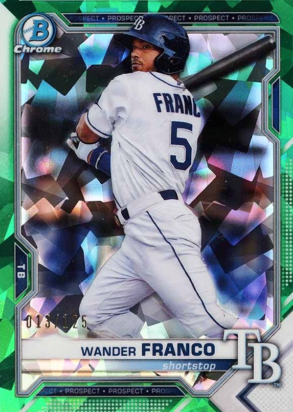 2021 Bowman Sapphire Edition Chrome Prospects Wander Franco #BCP57 Baseball Card
