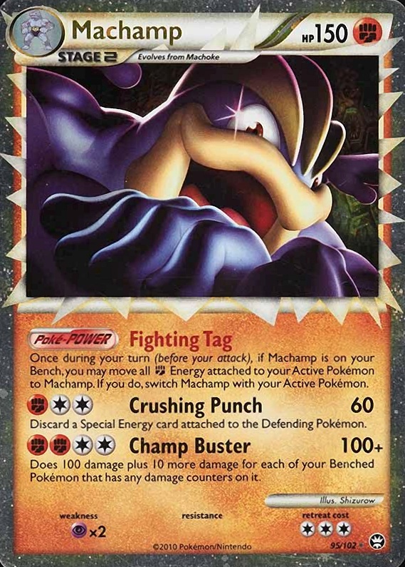 2010 Pokemon Heartgold & Soulsilver Triumphant Machamp-Holo #95 TCG Card