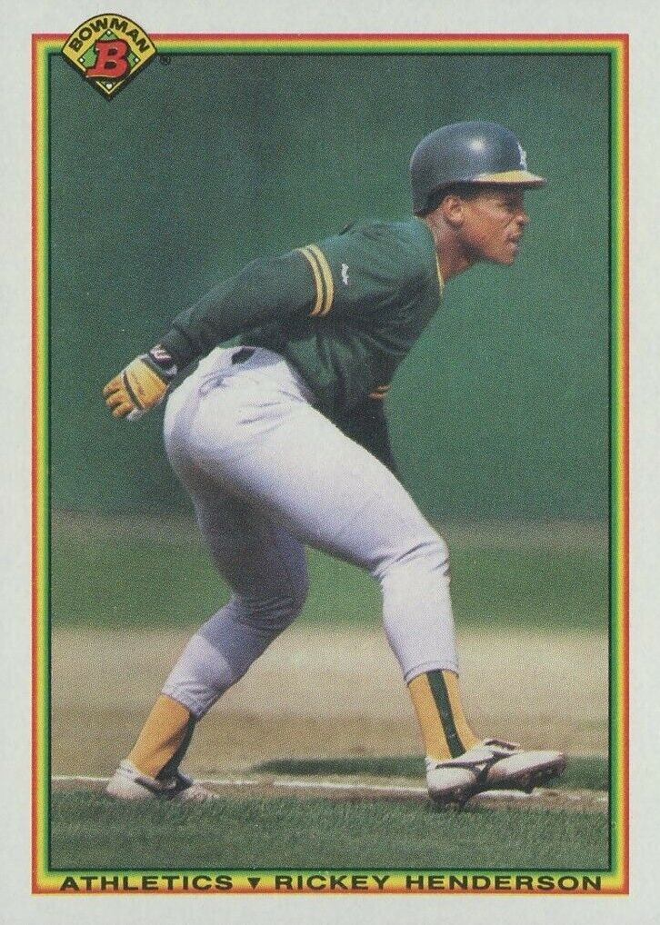 1990 Bowman Rickey Henderson #457 Baseball Card