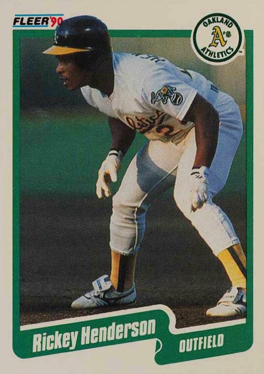 1990 Fleer Rickey Henderson #10 Baseball Card