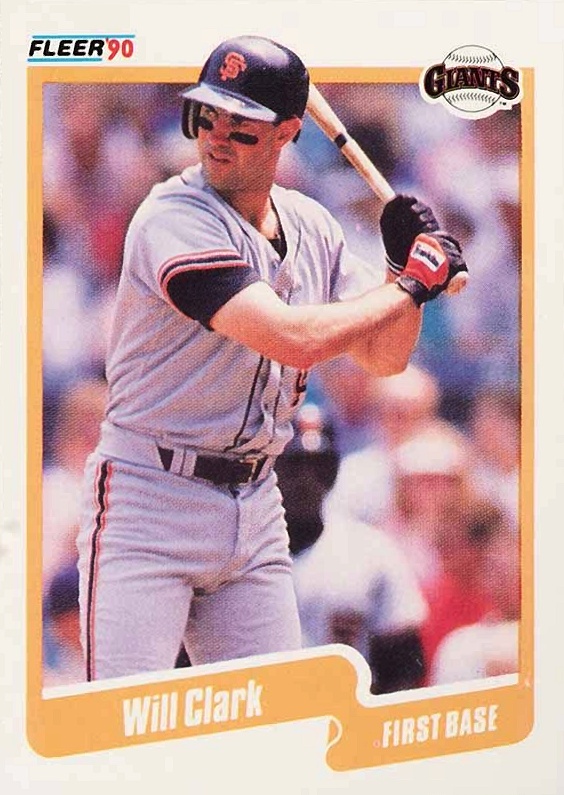 1990 Fleer Will Clark #54 Baseball Card