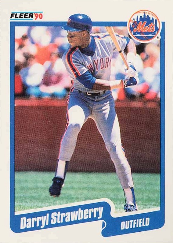 1990 Fleer Darryl Strawberry #217 Baseball Card
