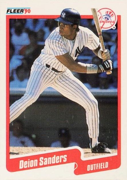 1990 Fleer Deion Sanders #454 Baseball Card