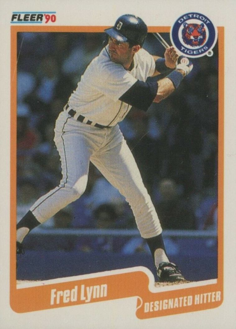 1990 Fleer Fred Lynn #609 Baseball Card