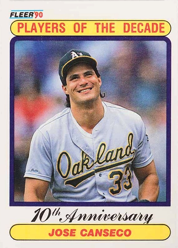 1990 Fleer Jose Canseco #629 Baseball Card