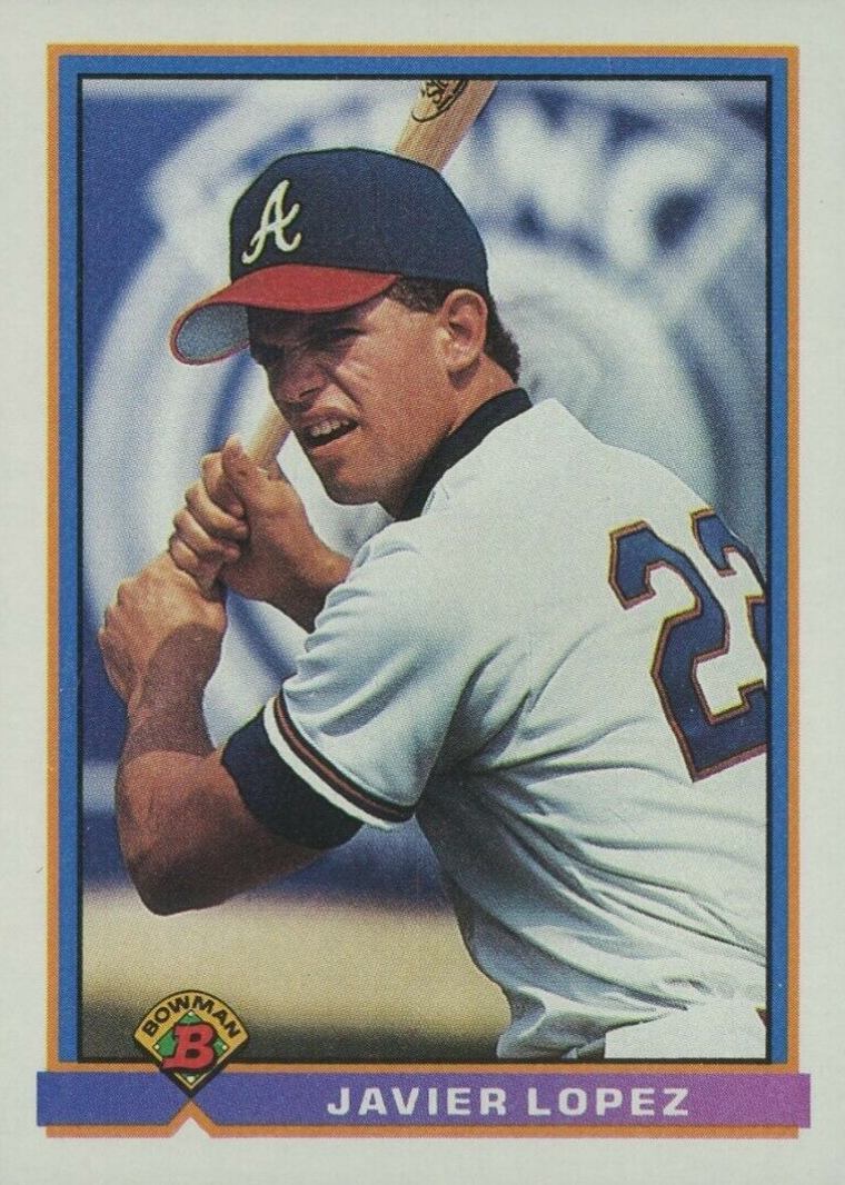 1991 Bowman Javier Lopez #587 Baseball Card